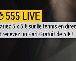 Offre "555 Live" sur Bwin entre le 15 juillet et le 1er août.